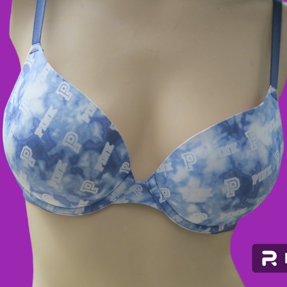 PINK Victoria's Secret wear everywhere push up bra "pink, p" everywhere 32B - Picture 1 of 7